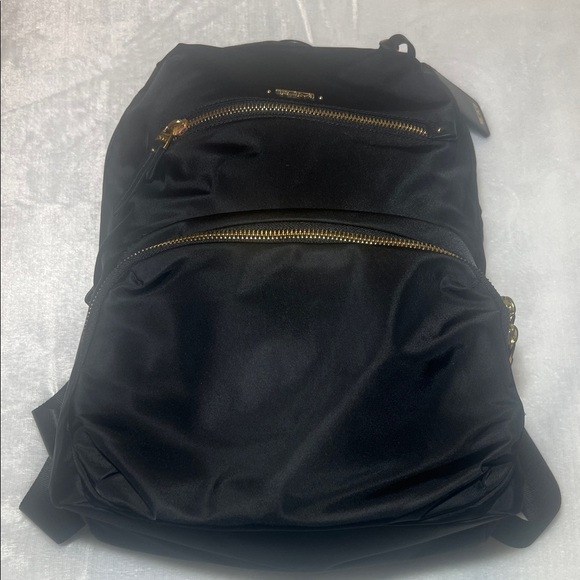 Tumi Halle Black Backpack with Gold Accents main image 5